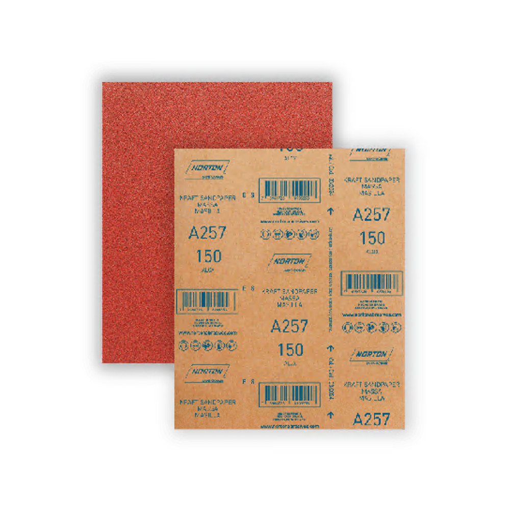 Folha Lixa Massa A257 225X275mm Vários Grãos C/ 50 Norton