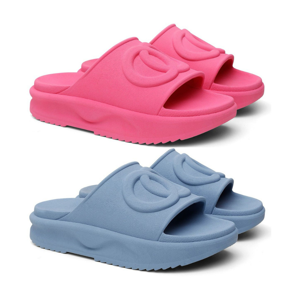 Kit 2 Chinelos Sandalia Feminina Slide Nuvem Plataforma Papete Blogueira Ortopédica Babuche Confortavel