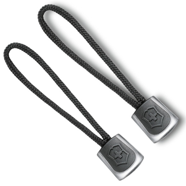 Kit com 2 Cordão de Nylon p/ canivete Victorinox 6,4cm Preto