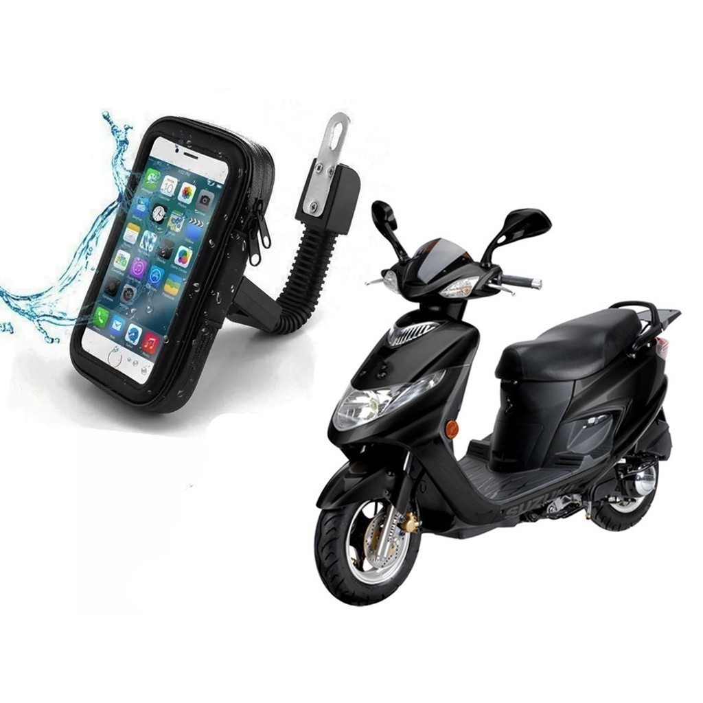 Suporte Celular com Bolsa À Prova D'água para Moto Bike Bicicleta Gps motoboy Retrovisor Guidão 5,5 6,5 polegada