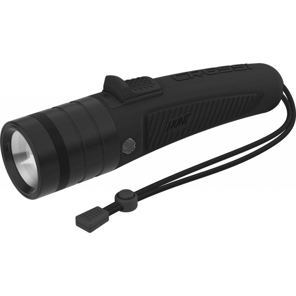 Lanterna De Mergulho Pesca Sub Recarregável Hunt 1600 Lumens Preta - Cressi