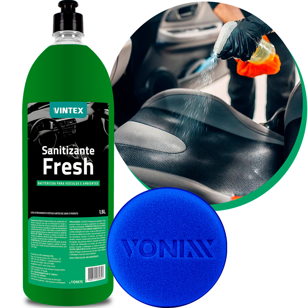 Kit Vintex Sanitizante Fresh Aromatizante + Aplicador Vonix