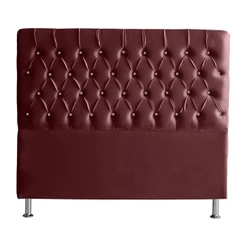 Cabeceira De Cama Box Estrela Casal 140 Cm Suede Botão Cristal Vinho Bordo Do Lar Móveis E Decoração