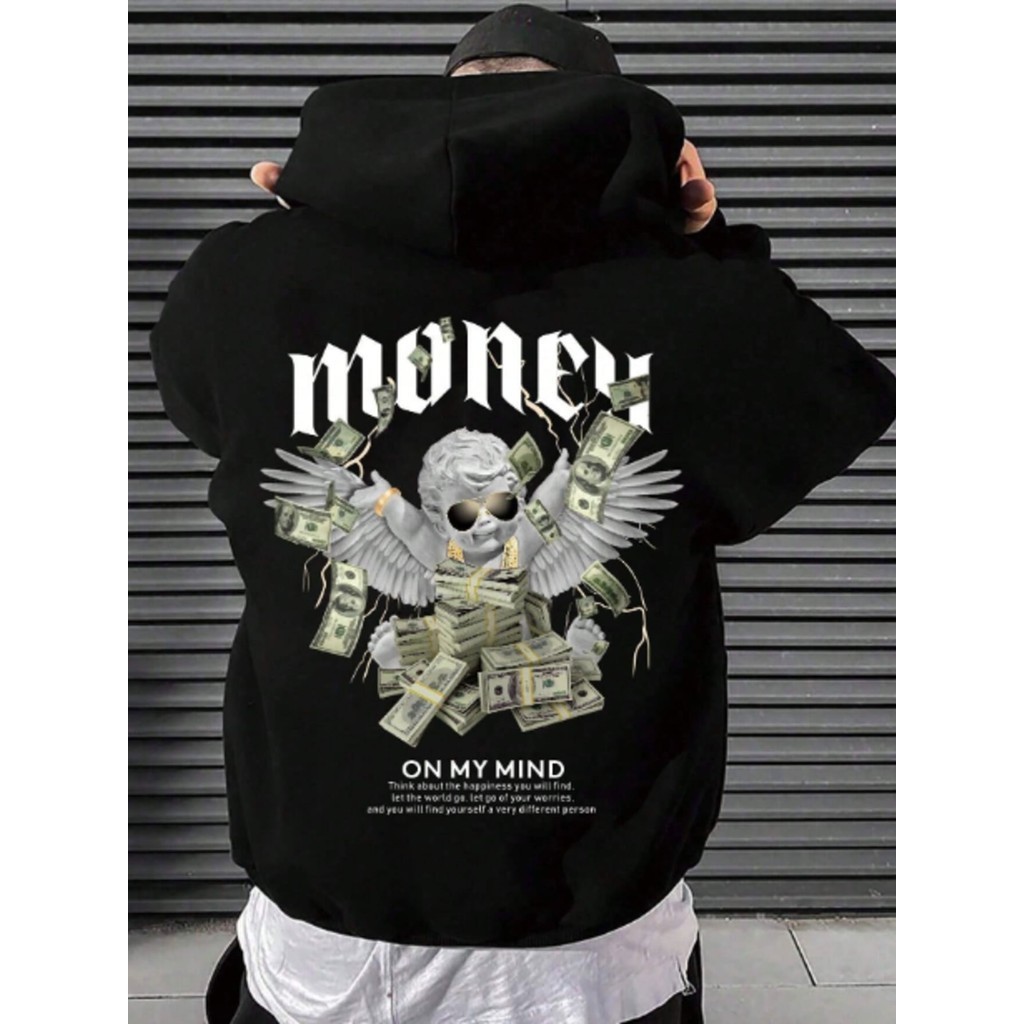 Blusa de Moletom Money Anjo óculos Streetwear  Premium Casaco Vintage Flanelado Quentinho Lançamento - Envio Imediato!