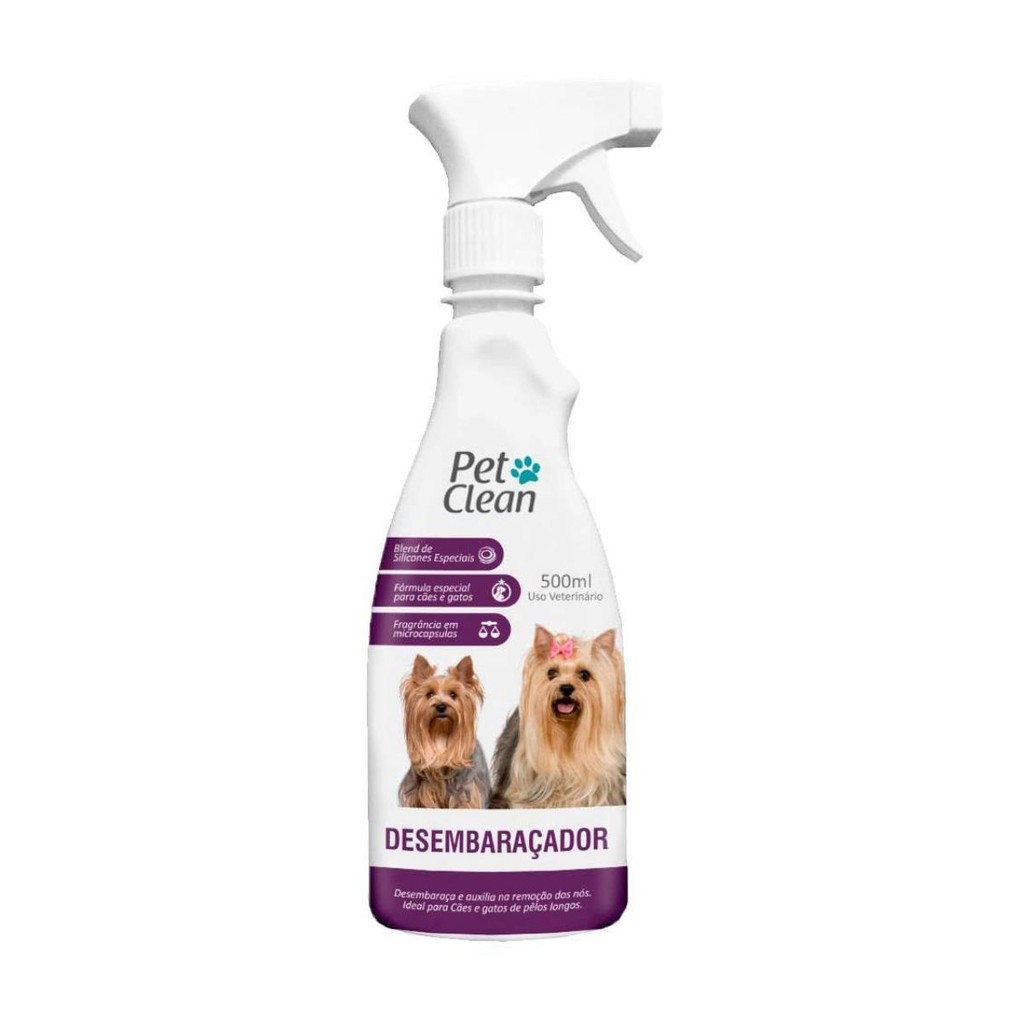 Fluido Desembaraçador De Pelos Premium Cachorro E Gatos Cães 500 Ml - Pet Clean 500ml Cabelos em Oferta na Shopee