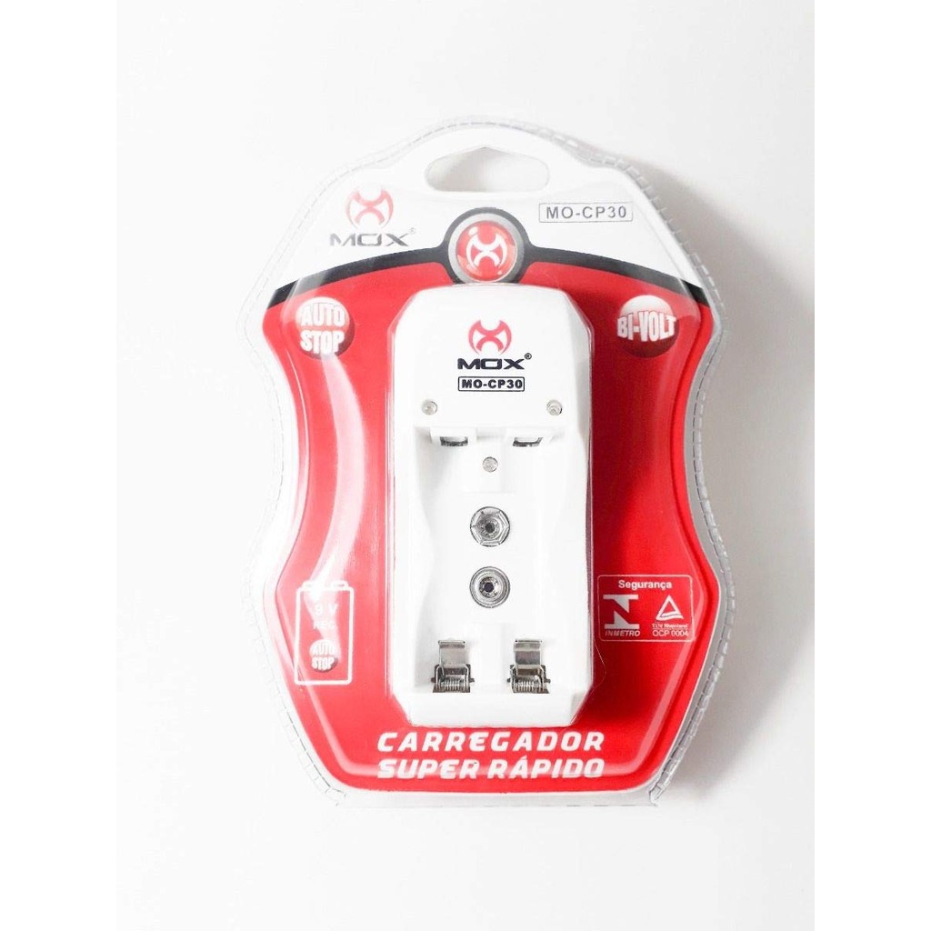 CARREGADOR DE PILHA MOX MO-CP30