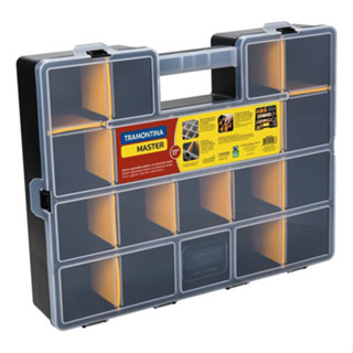 Maleta Plástica Organizadora Master 17'' Com Divisórias Amarelo E Preto Tramontina em Oferta na Shopee