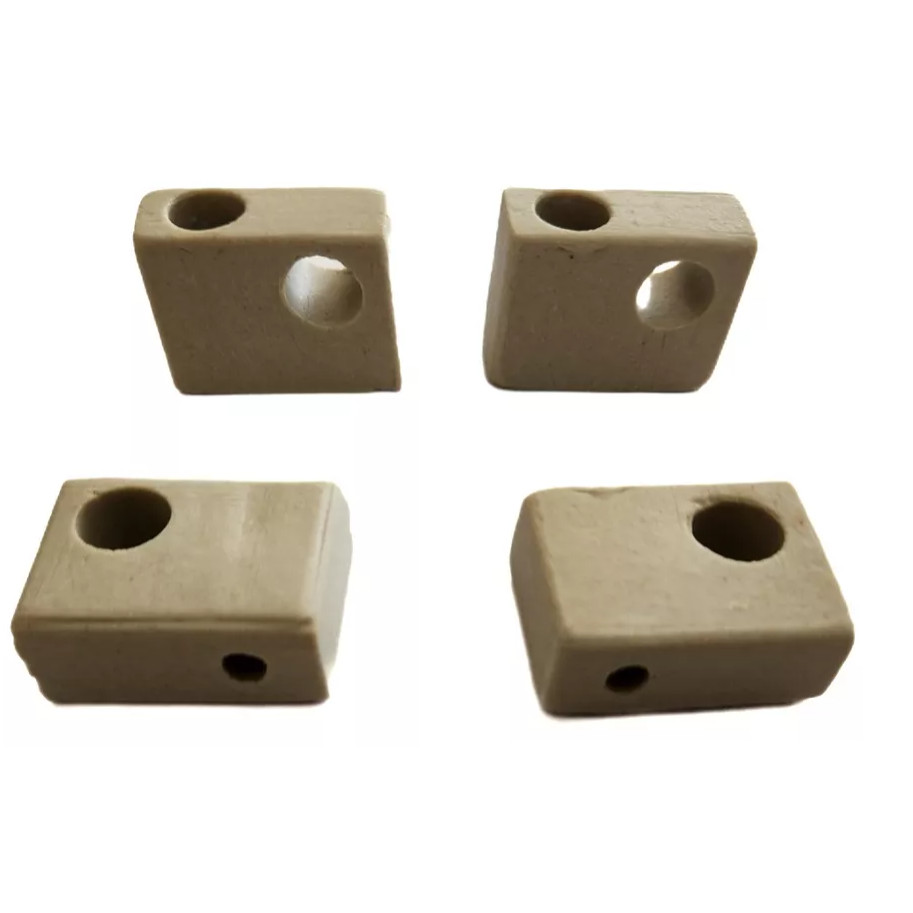 Kit 4 Suporte Isolador Cerâmica Louça Fixação Resistência Forno