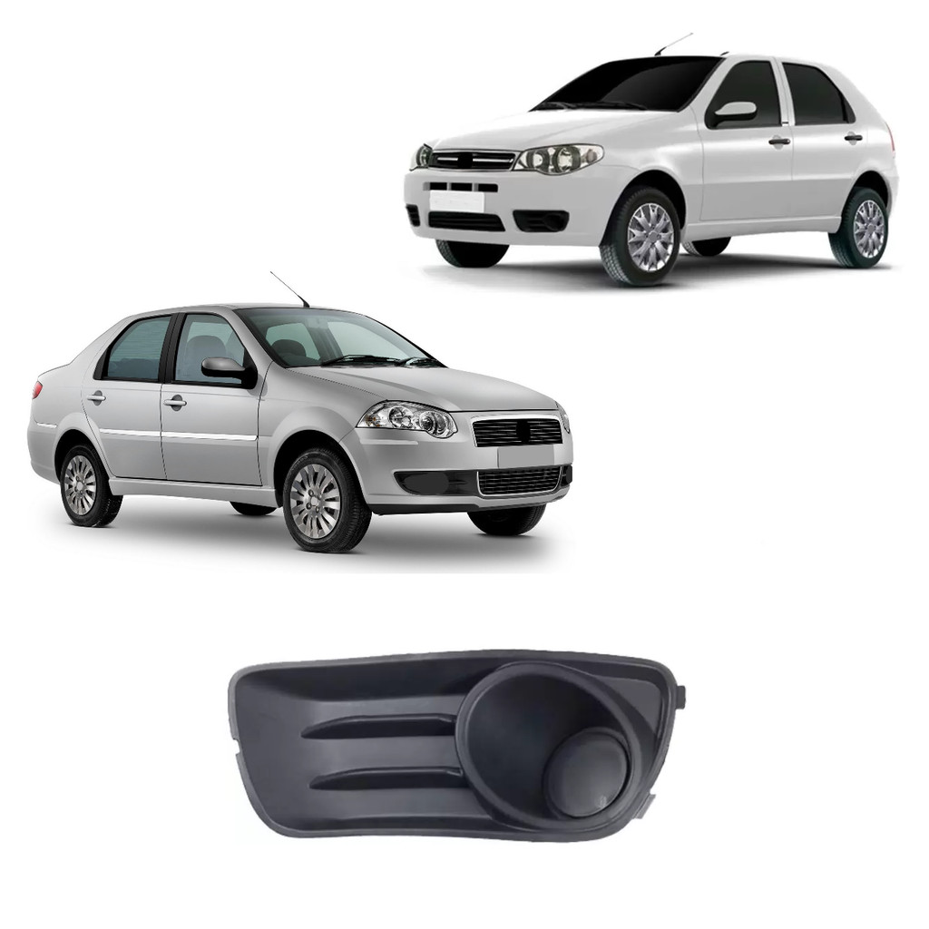 Grade Para-choque Palio E Siena Economy 2011 2012 2013 Sem Furo Cinza Lado Esquerdo em Oferta na Shopee