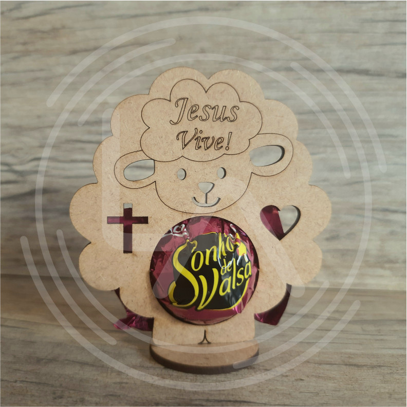Kit 50 Lembrancinha de Páscoa Ovelhinha Mdf Cru  Presente Modelo Ovelha Lembrança Igreja Comércio Escola Porta Bombom