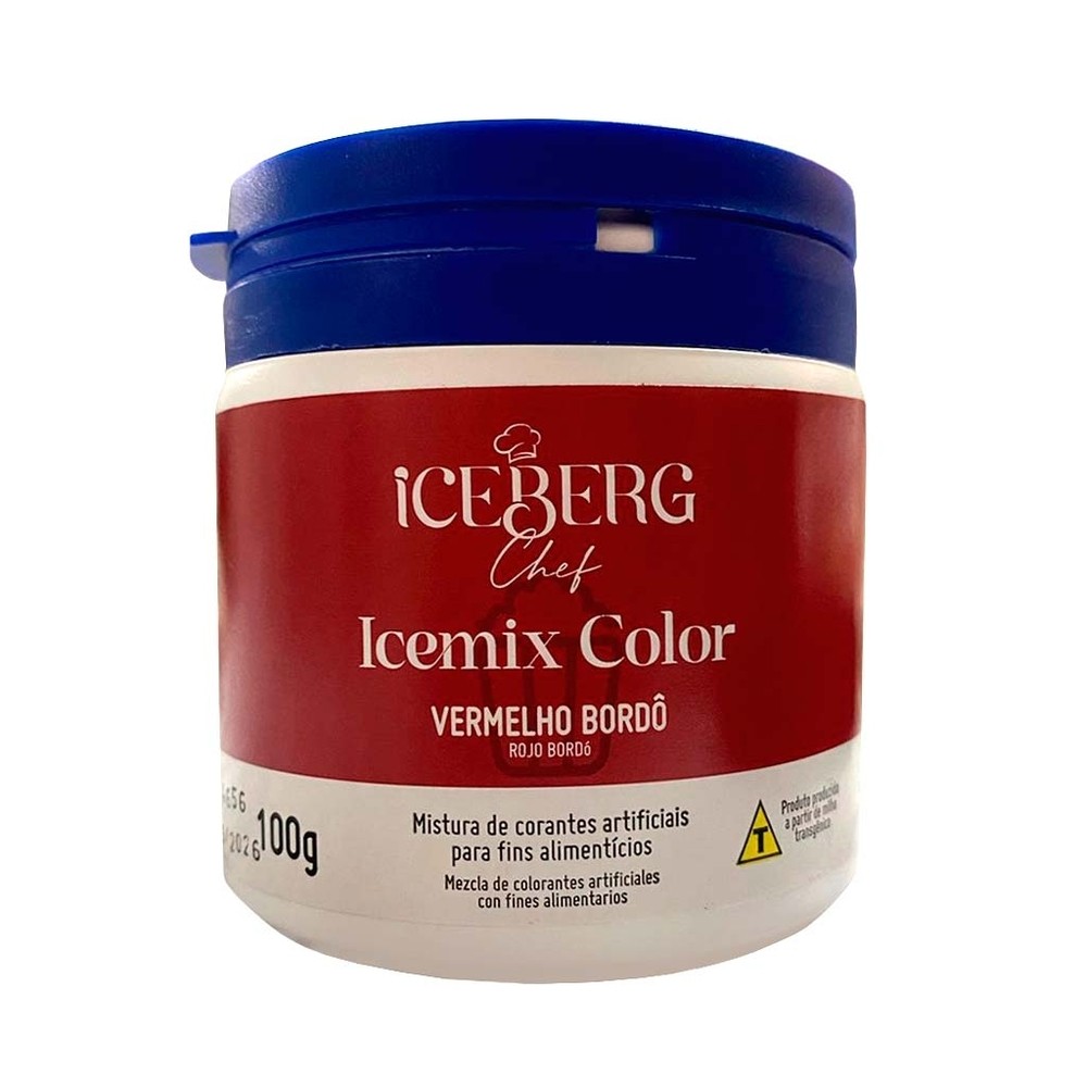 Corante em Pó Vermelho Bordô 100g - Iceberg Chef