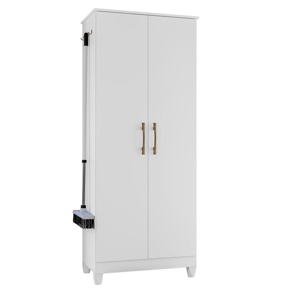 Armário Multiuso Lavanderia 2 Portas Mali M07 Branco - Mpozenato em Oferta na Shopee