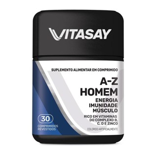 Suplemento Alimentar Vitasay A-Z Homem 30 Comprimidos em Oferta na Shopee