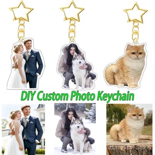 Logotipo personalizado Acrílico Keychain Colar Tag Nome Imprimir Foto Holográfica Charme Pet Cat Dog Aniversário Diverti em Oferta na Shopee