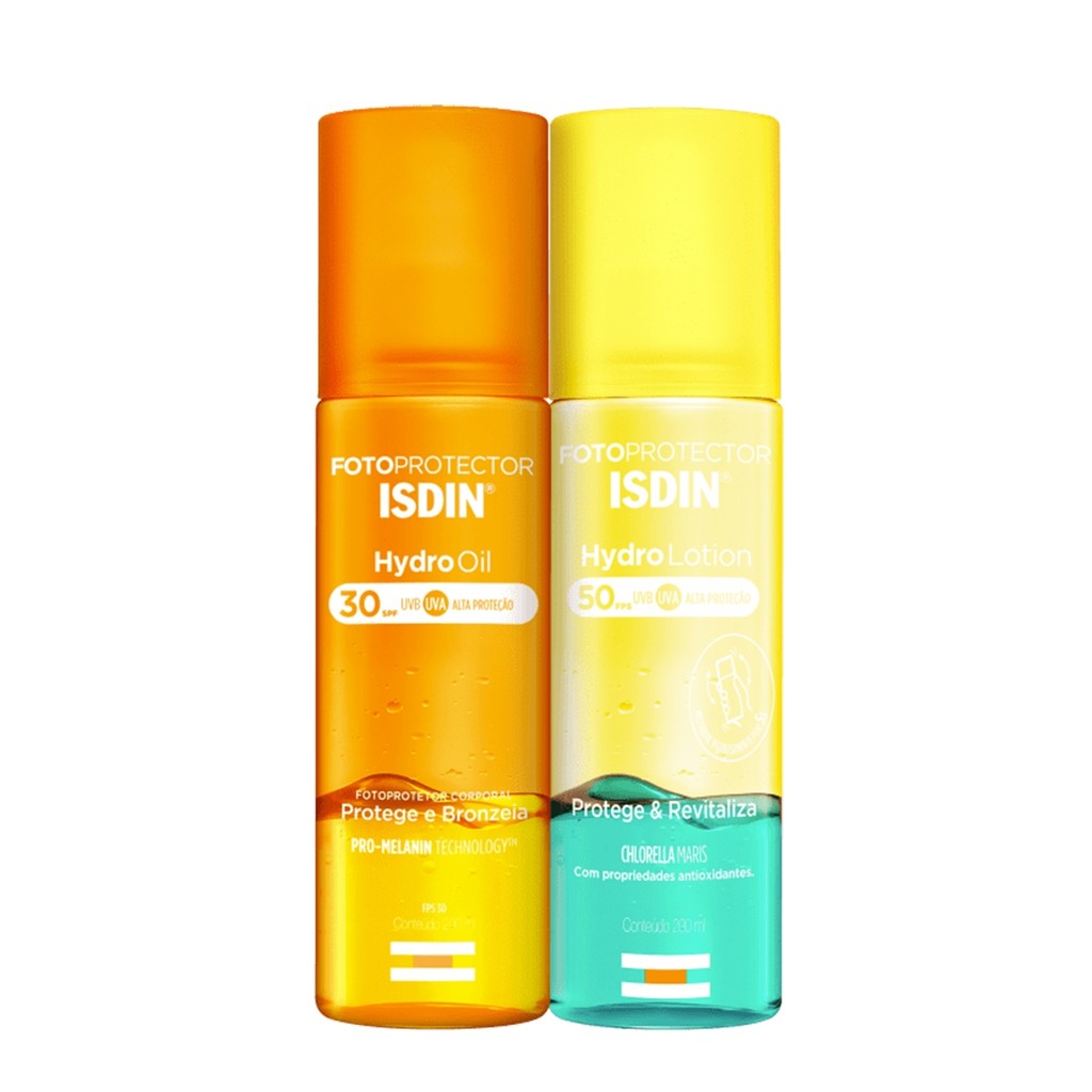 Kit ISDIN HydroOil HydroLotion Protetor Solar (2 produtos) em Oferta na Shopee