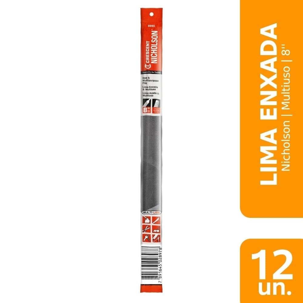 Lima Enxada Nicholson 8P - Embalagem com 12 Unidades