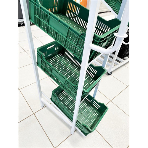 Expositor De Frutas Gôndola Prateleira Kit C/ 4 Caixas Hortifruti Agrícola Mercados Lojas Fruteiras