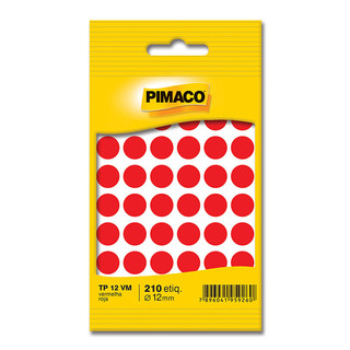 Etiqueta adesiva TP12 vermelha Pimaco em Oferta na Shopee
