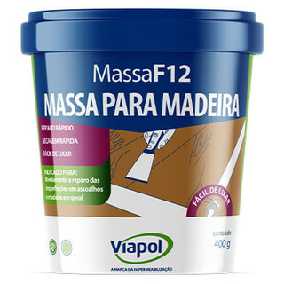 Massa para Madeira F12 Branco - Viapol  em Oferta na Shopee