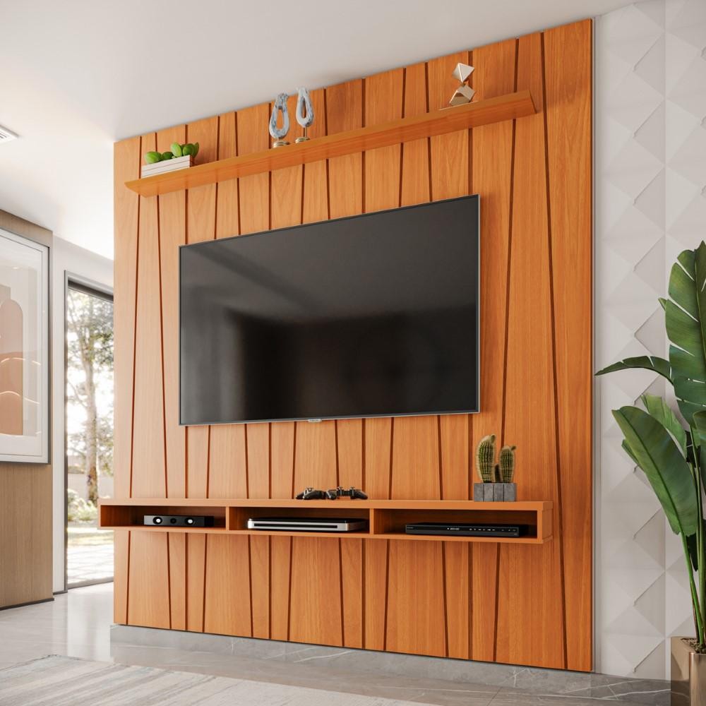 Painel Ripado Horizon para TV Até 75 Polegadas com Nicho 225cm em Oferta na Shopee