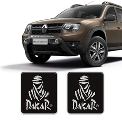 Par De Adesivos Duster Dakar Spirit Emblema Lateral Resinado