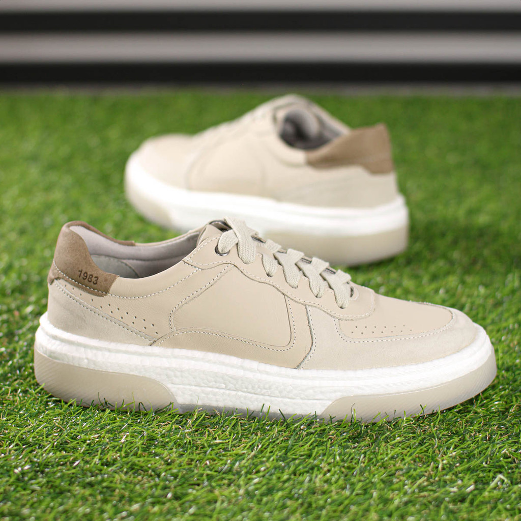 Tênis Democrata Denim Beat Pulse Camurça Creme - Masculino · foto 2