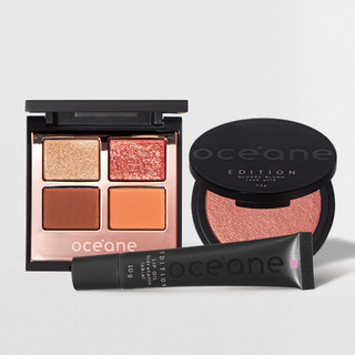 Kit Paleta de Sombras Power Glow + Glossy Blush + Lip Oil Blossom Océane Edition (3 Produtos) em Oferta na Shopee