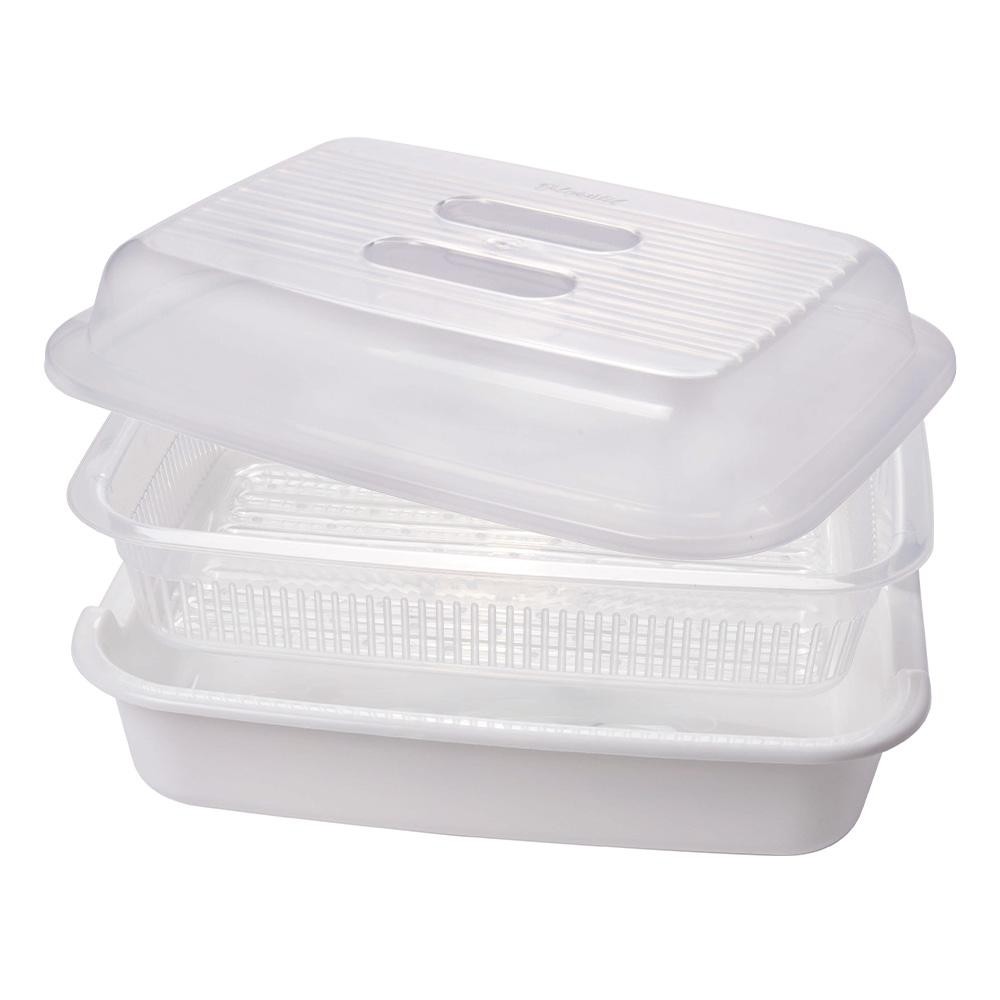 Esterilizador Para Microondas Retangular 3 peças Plasutil em Oferta na Shopee