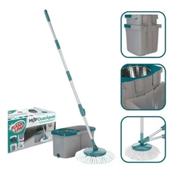 Mop Esfregão Duo Giratório Desmontável Duas Águas Fit Cesto Inox Original Flash Limp MOP7504