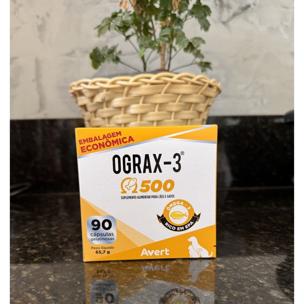 Detalhes do Ograx-3 500 Suplemento Alimentar 90 Cápsulas Omega 3 - Avert