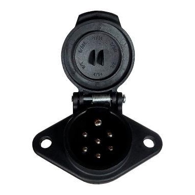 Conjunto de Tomada de Engate 7P (Macho + Fêmea) com Extensor Prolongador - DNI 8317 em Oferta na Shopee