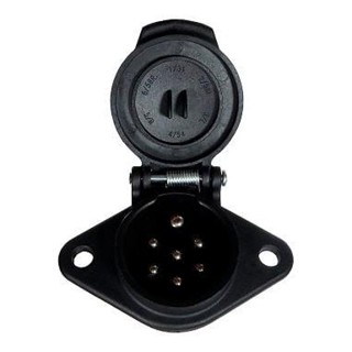 Conjunto de Tomada de Engate 7P (Macho + Fêmea) com Extensor Prolongador - DNI 8317 em Oferta na Shopee