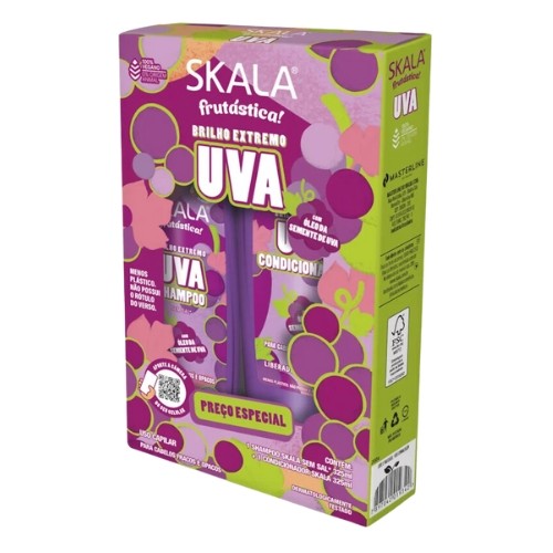 Kit Skala Frutástica Uva Shampoo 325ml + Condicionador 200ml em Oferta na Shopee