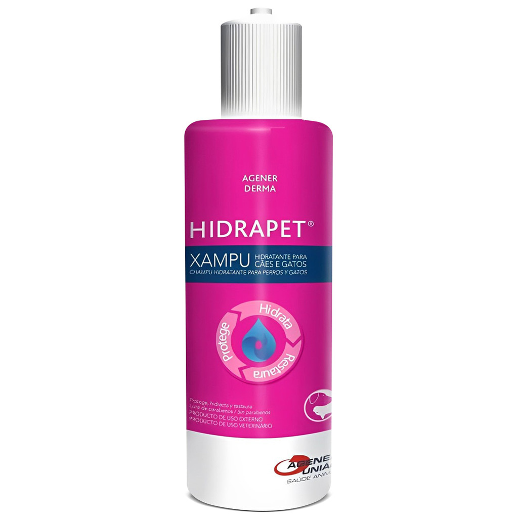 Hidrapet 500ml Xampu Hidratante P/ Cães Gatos Agener - Pets