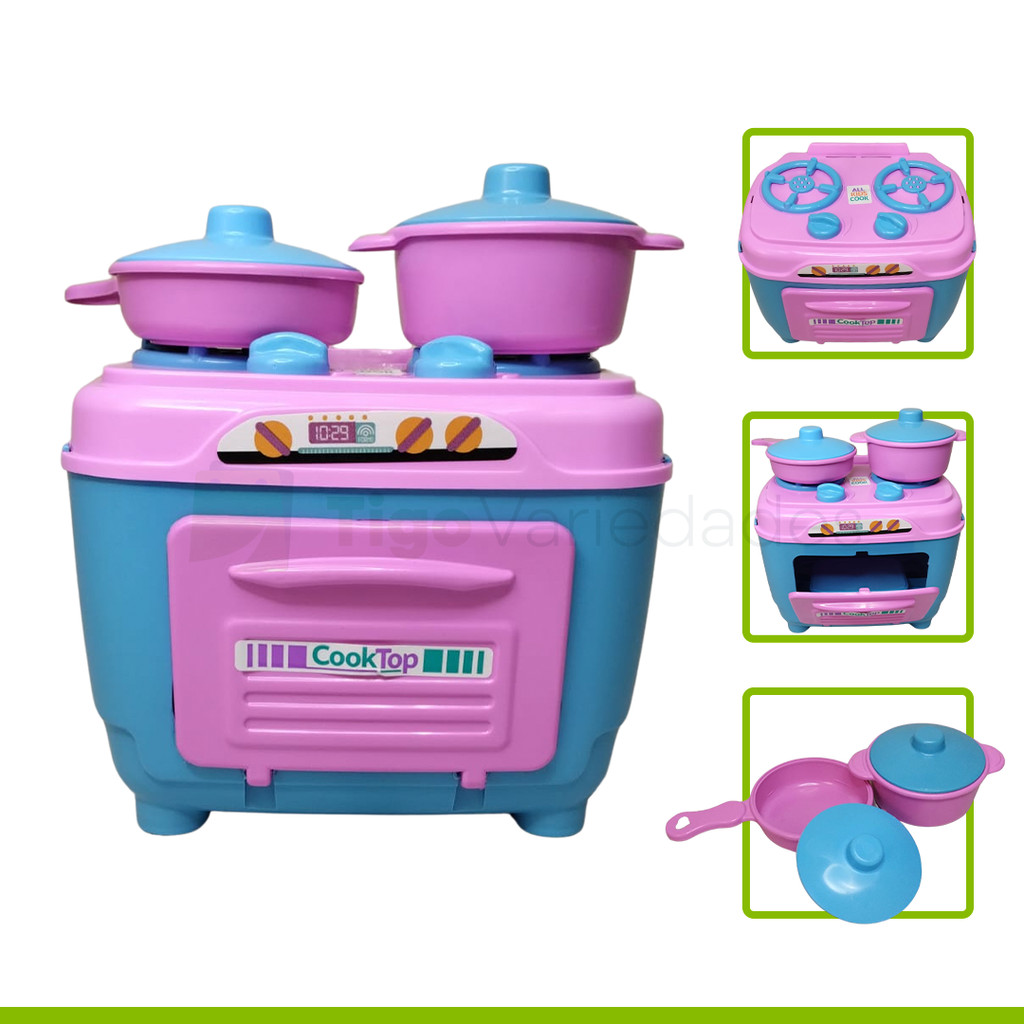 Brinquedo Menina Kit Cozinha Infantil Fogão Grande com Panelas Faz de Conta em Oferta na Shopee