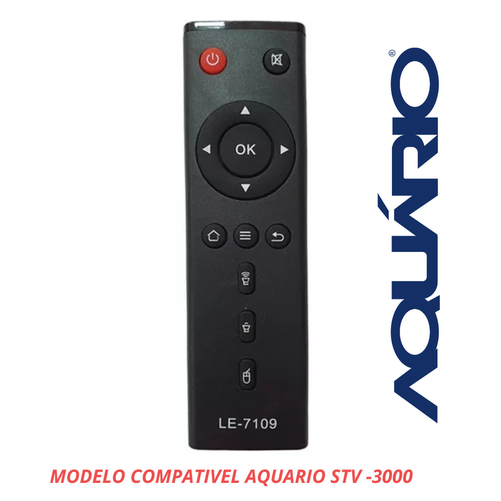 Controle Remoto Aquário Novo Para Smart Box Stv-3000