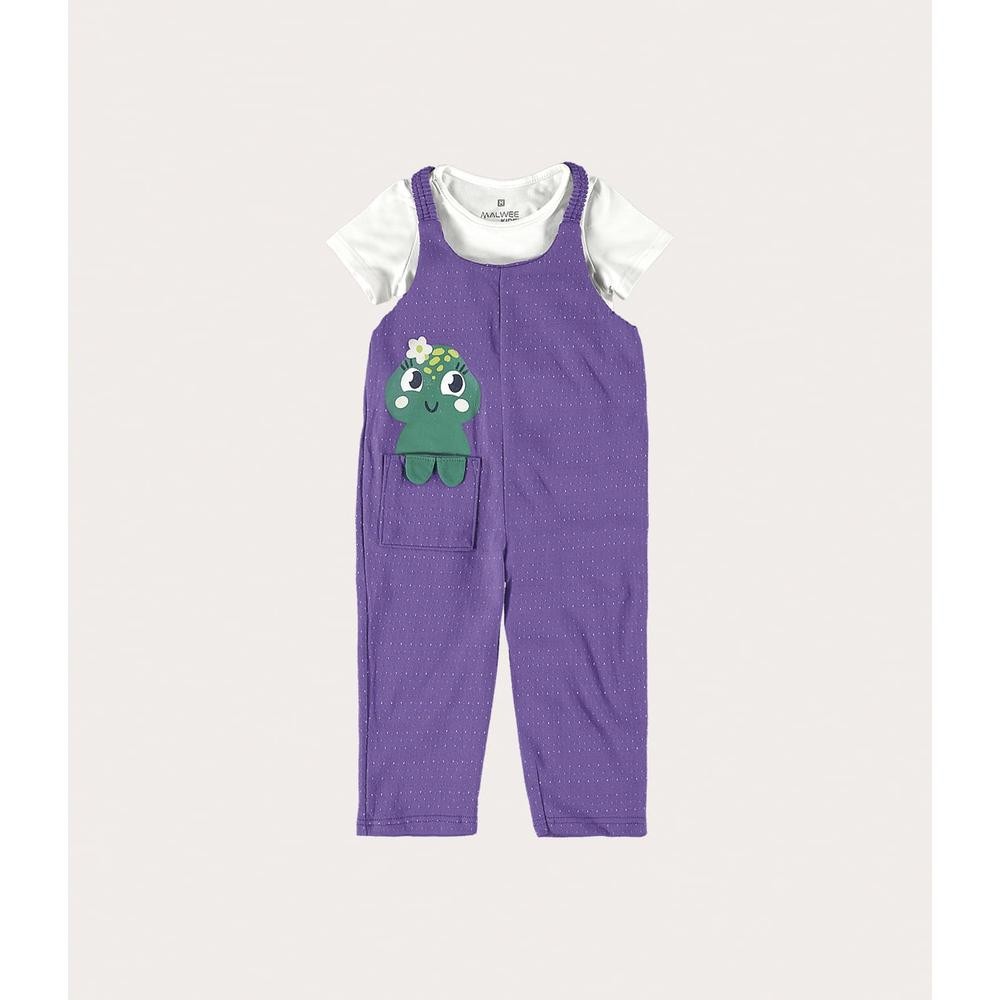 Conjunto Infantil Menina Jardineira Em Algodão Malwee Kids - Baby & Kids Fashion