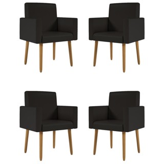 Kit 4 Poltronas Nina Decorativa Recepção Sala Oferta Courino em Oferta na Shopee