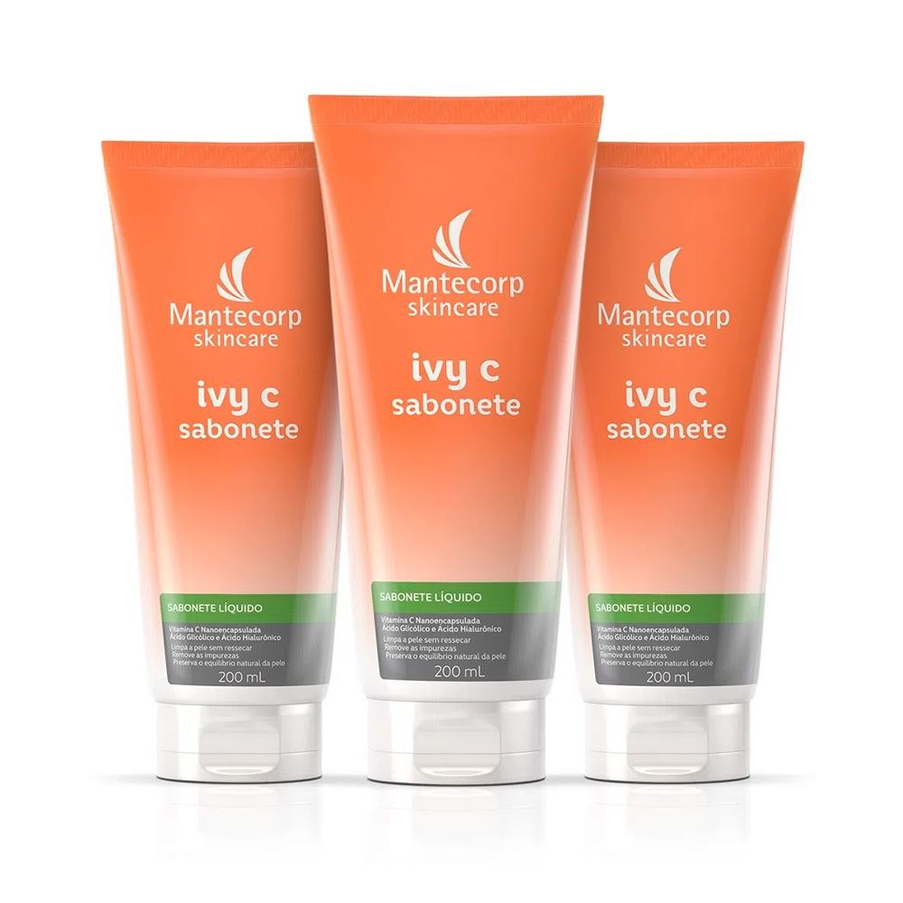 3 Sabonete Líquido Facial Ivy C 200ML em Oferta na Shopee