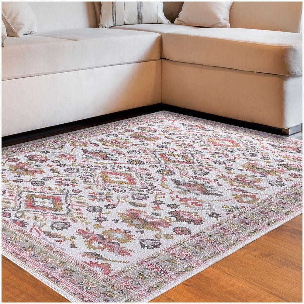 Tapete Sala Quarto Funcional Medalhão 1,50 X 2,00 Titulos Cinza-51 em Oferta na Shopee