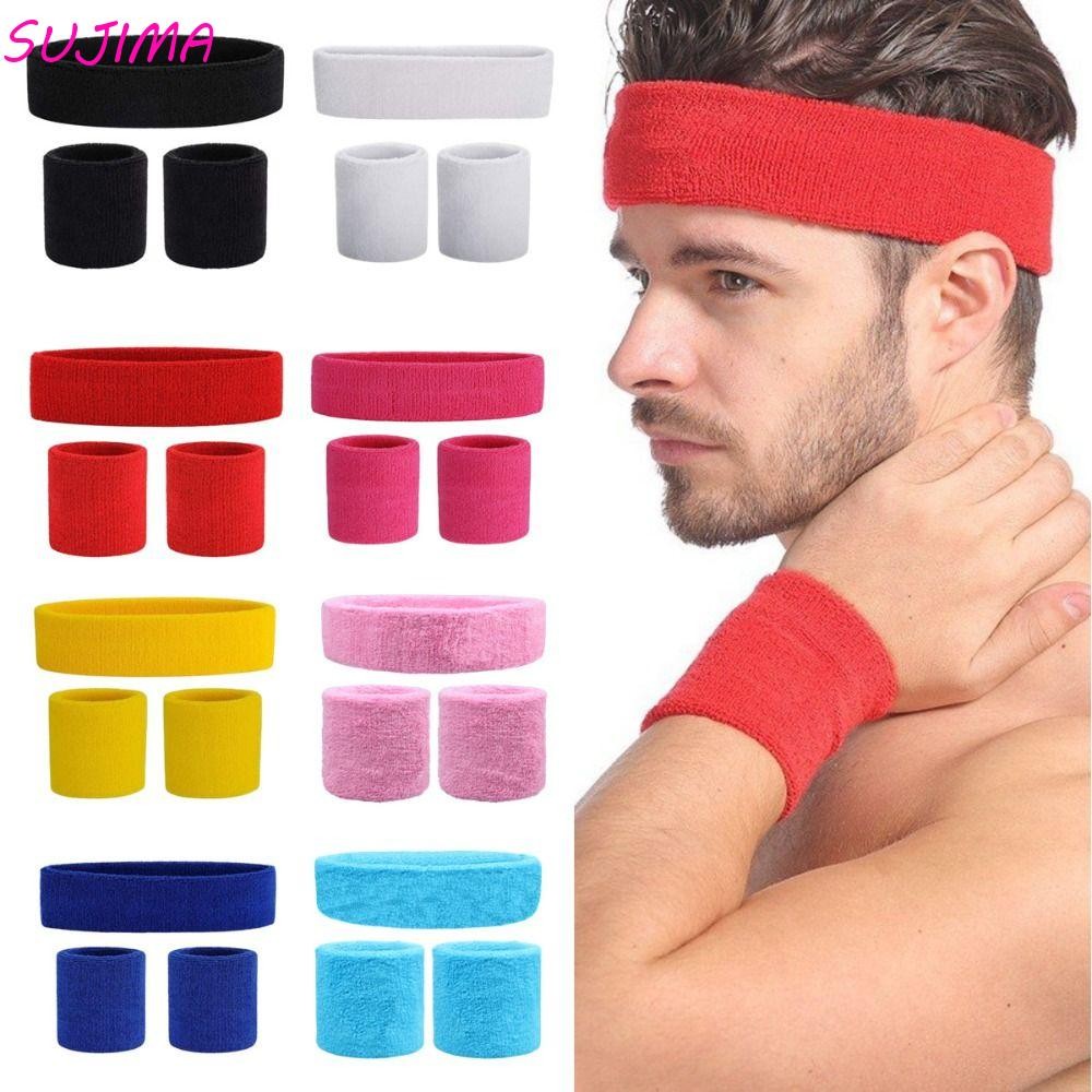 SUJIMA Suor Bandana Absorção De Umidade Para Ginásio Correndo Sweatbands Mulheres Faixa De Pulso Eliminação De Crianças 