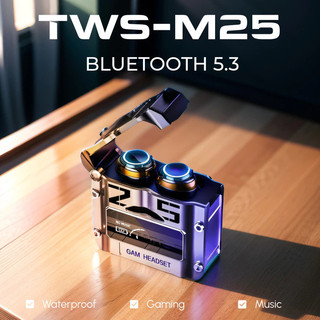 Novo TWS M25 Fone De Ouvido bluetooth 5.3 Sem Fio À Prova D'água 9D Stereo Sports Earbuds…