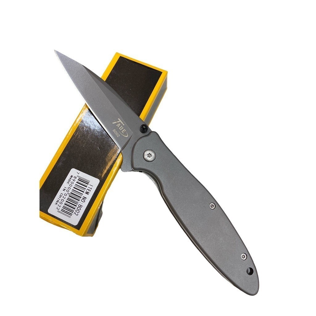 Canivete Semi Automático Cinza Liso C/ Trava E Clip Fg COD: B002