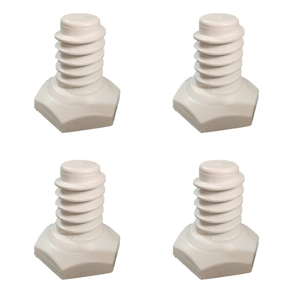 Kit 4 Pé Nivelador Lavadora Ge Continental Mabe 711094