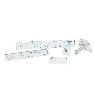 Kit Suporte P/ Banheiro Vidro Com 5 Peças Vildrex Branco em Oferta na Shopee