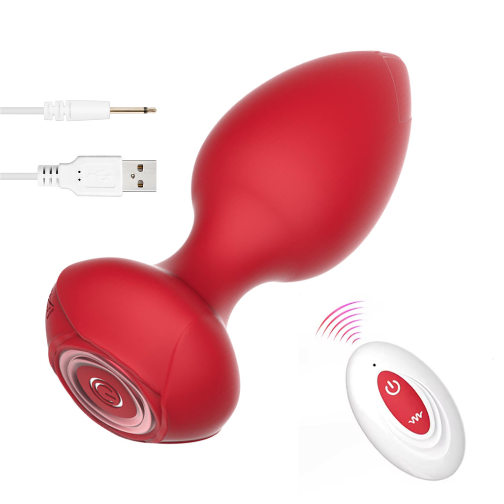 Plug Anal Vibrador Com Controle Remoto A Distância Recarregável em Oferta na Shopee