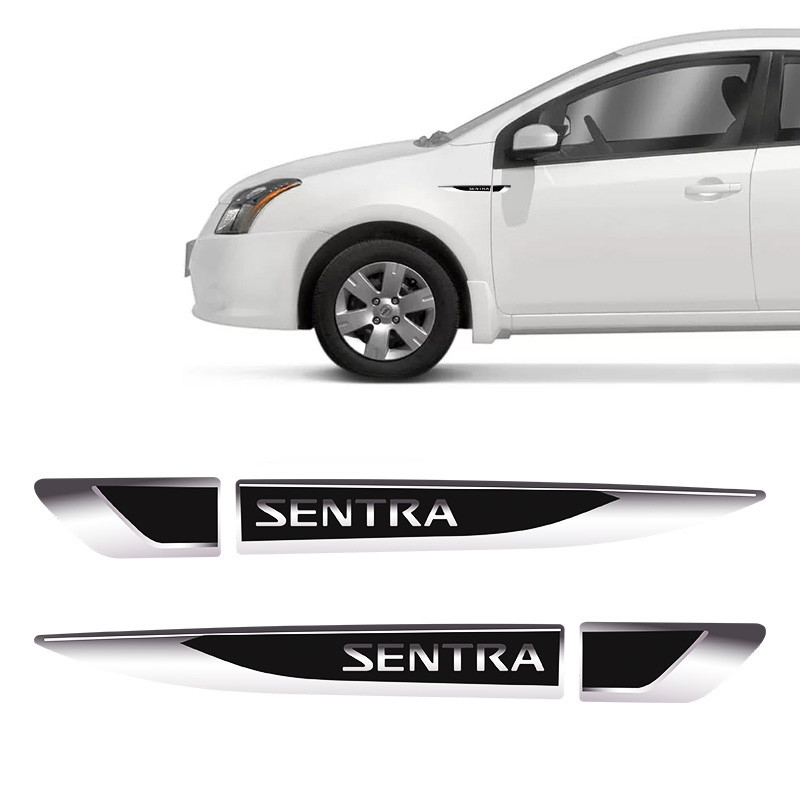 Aplique Lateral Compativel C/ Sentra 2008/ Resinado Cromado