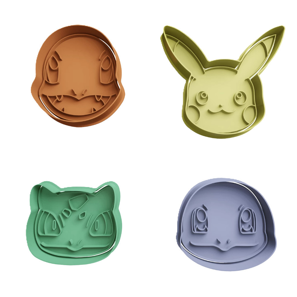 ORIGINAIS Kit 4 Cortador de bolacha Cortador de Cookie Cortador  de Pasta Cortador Massinha do Pokemon