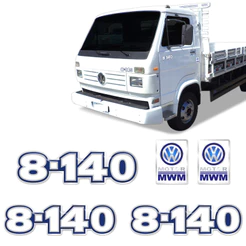 Kit Adesivos 8-140 Emblemas Caminhão Volkswagen Mwm