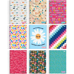 Caderno Universitário 1x1 80 Folhas Stella Feminino, Capa Dura, Resistente e Ideal para Anotações